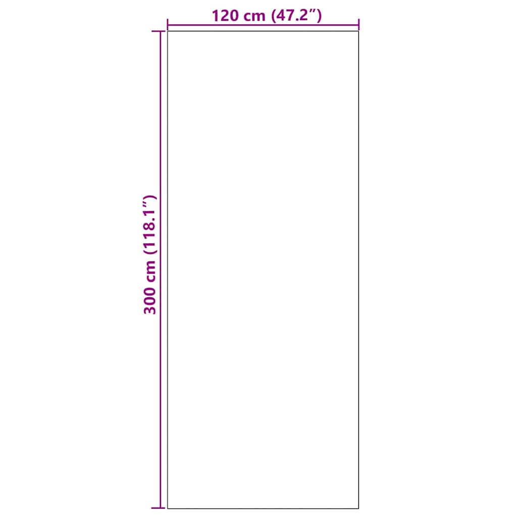 Doormat Beige and Black 120 x 300 cm 100% Polyamide