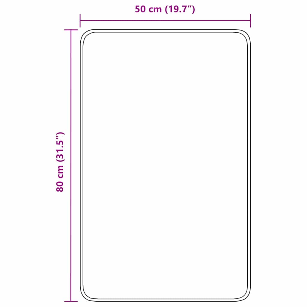 Anti-slip Bath Mat Cream 50 x 80 cm PP