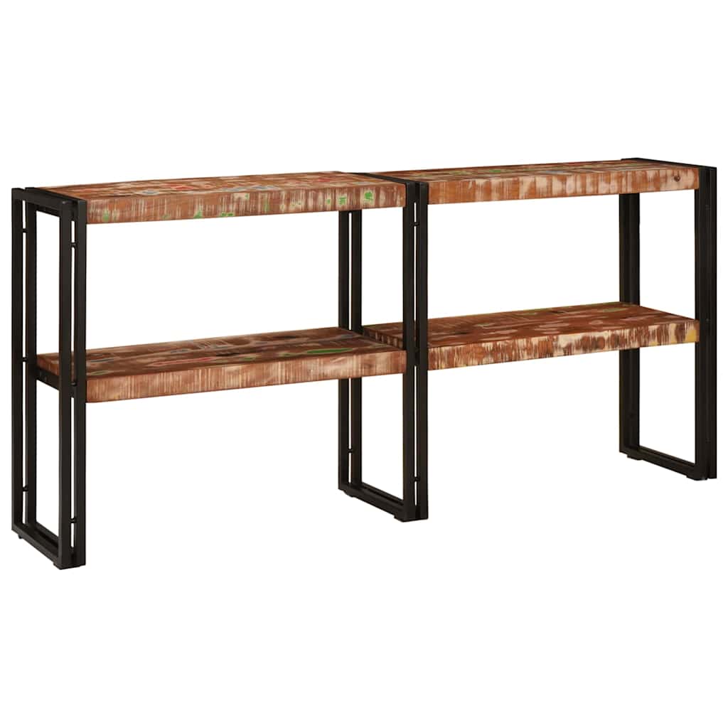 Console Table Multicolour 160 x 33 x 75 cm Solid Reclaim Wood