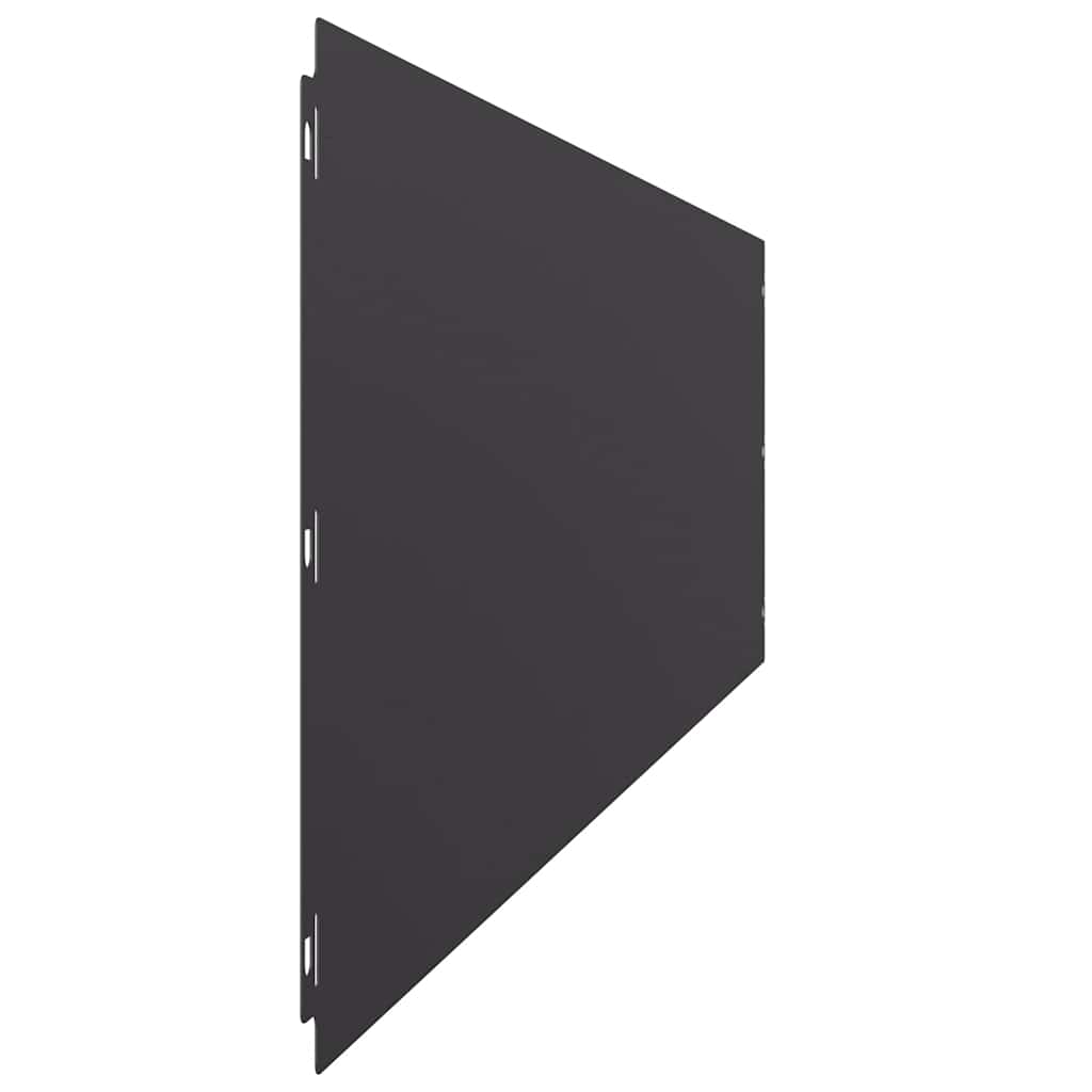 Lawn Edging 10 pcs 25 x 103 cm Steel Black