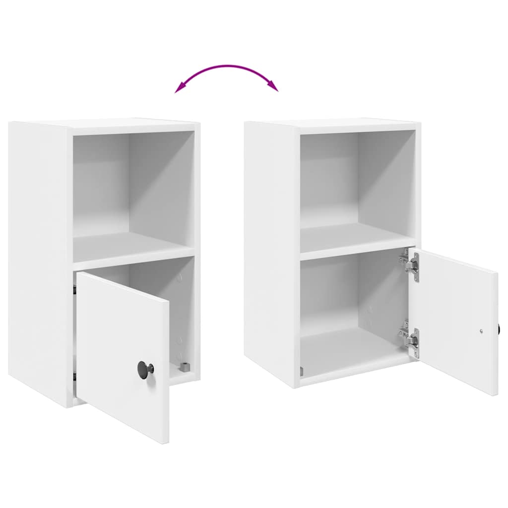 Bookcase White 31x24x52 cm Engineered Wood