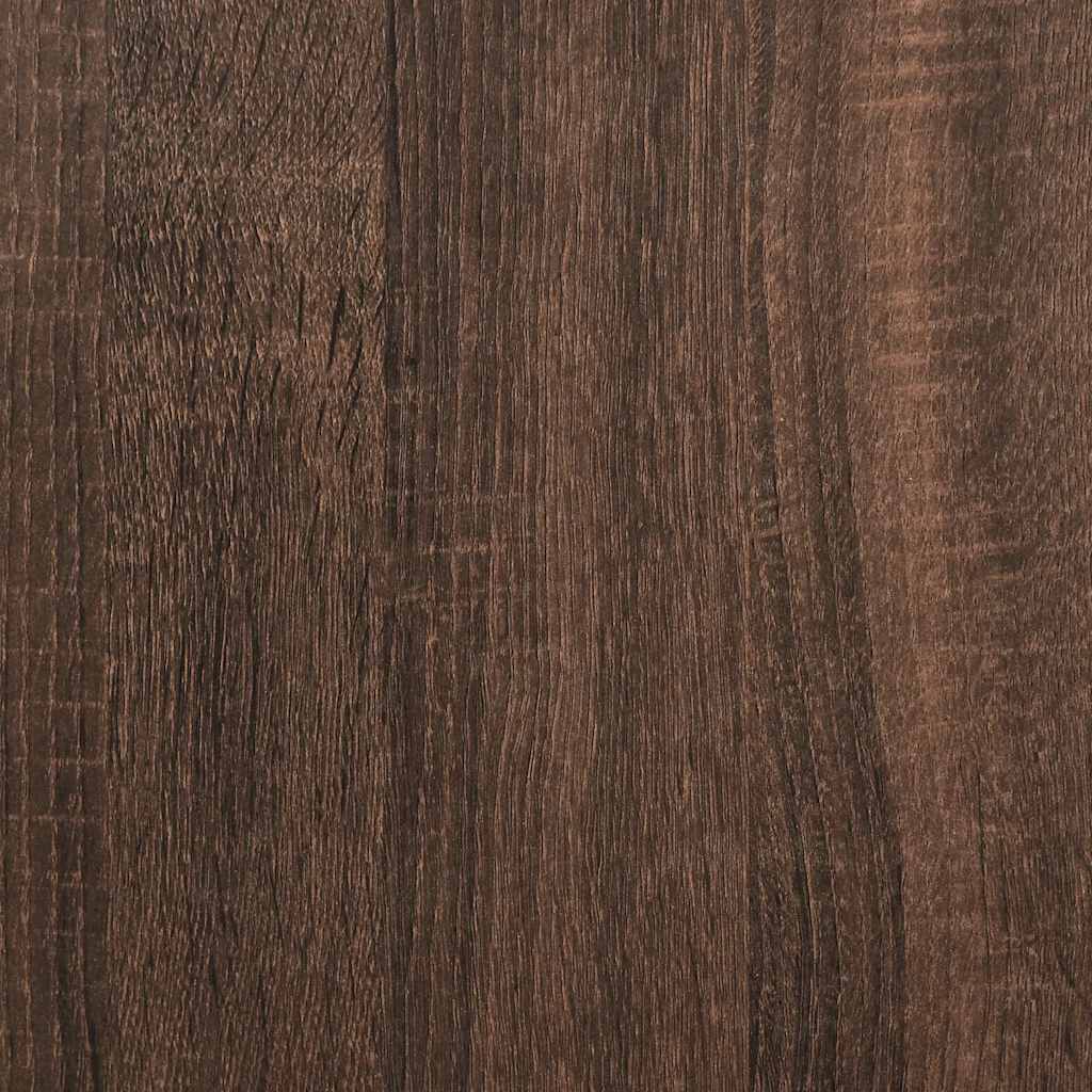 Desk with Shelves Brown Oak 100x45x140 cm Engineered Wood