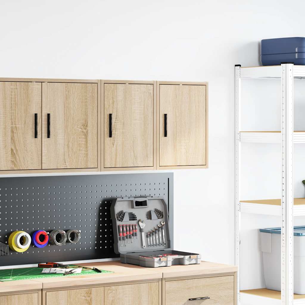 Garage Wall Cabinets 2 pcs Sonoma Oak Engineered Wood