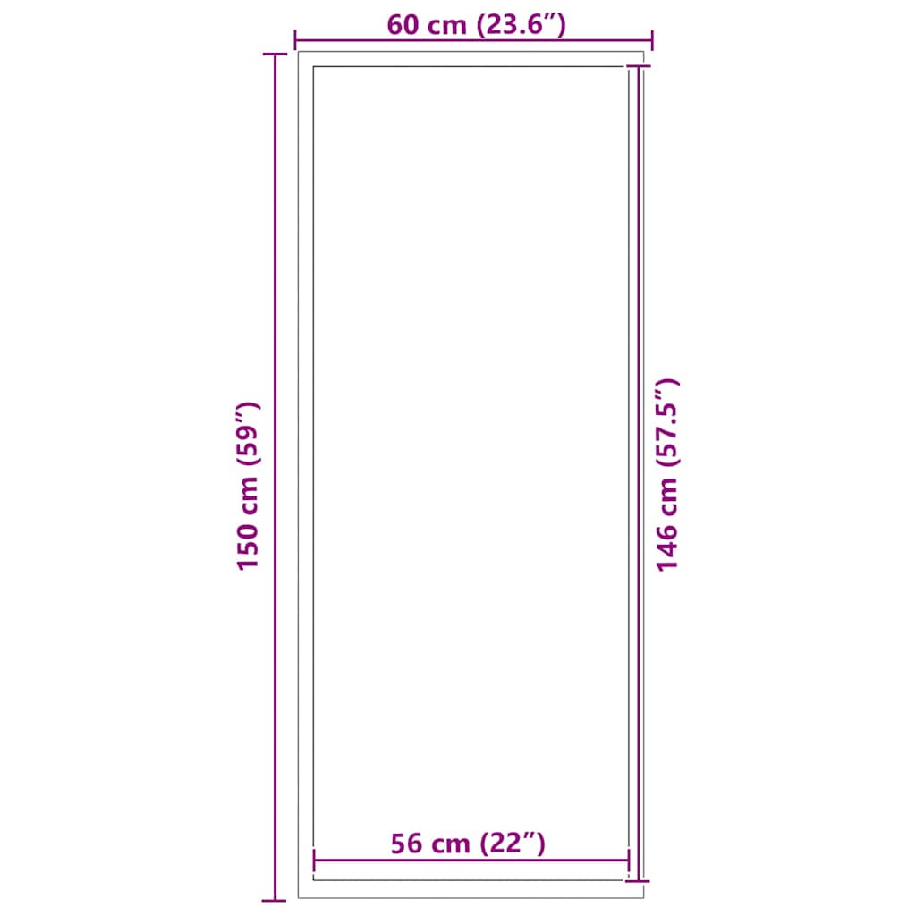 Doormat Black 60 x 150 cm Polypropylene