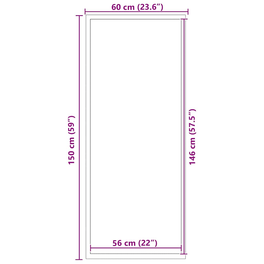 Doormat Grey 60x150 cm