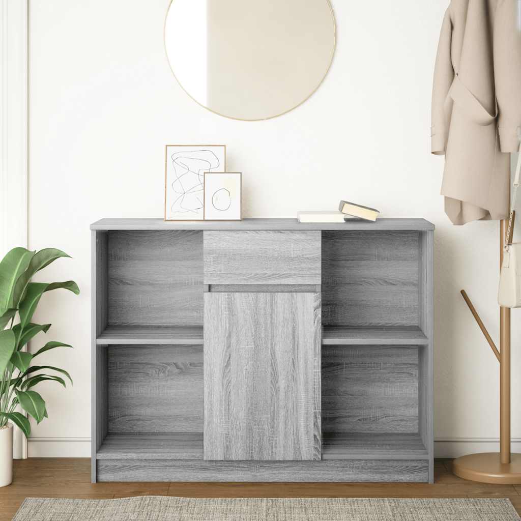 Sideboard with Drawer Grey Sonoma 101x35x76 cm Engineered Wood