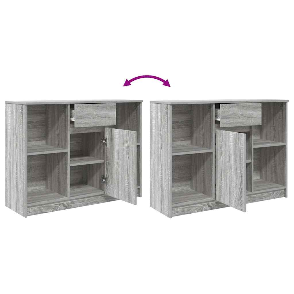 Sideboard with Drawer Grey Sonoma 101x35x76 cm Engineered Wood