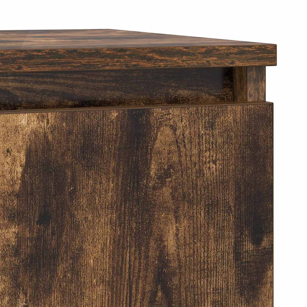 Sideboard with Drawer Smoked Oak 71x35x84 cm Engineered Wood