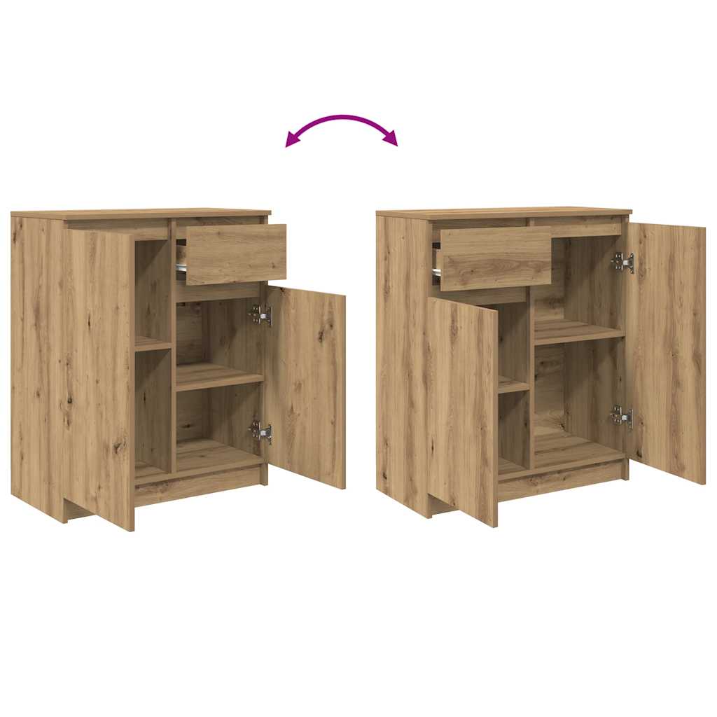 Sideboard with Drawer Artisan Oak 71x35x84 cm Engineered Wood