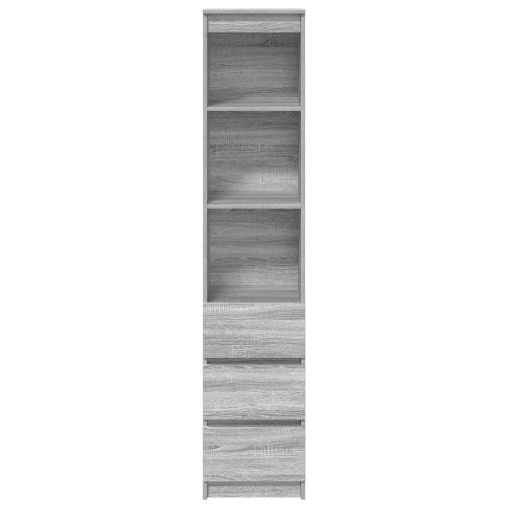 Highboard Grey Sonoma 37,5x35x180 cm Engineered Wood