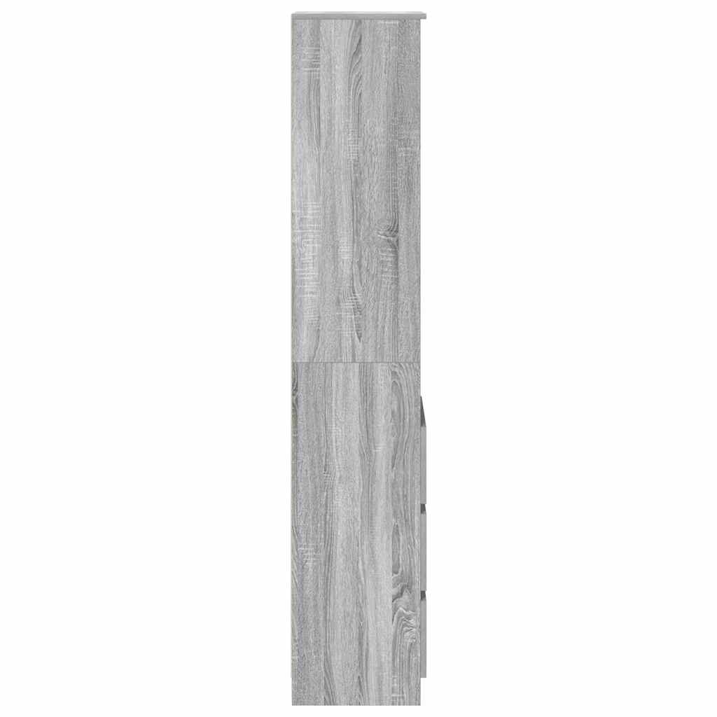 Highboard Grey Sonoma 37,5x35x180 cm Engineered Wood