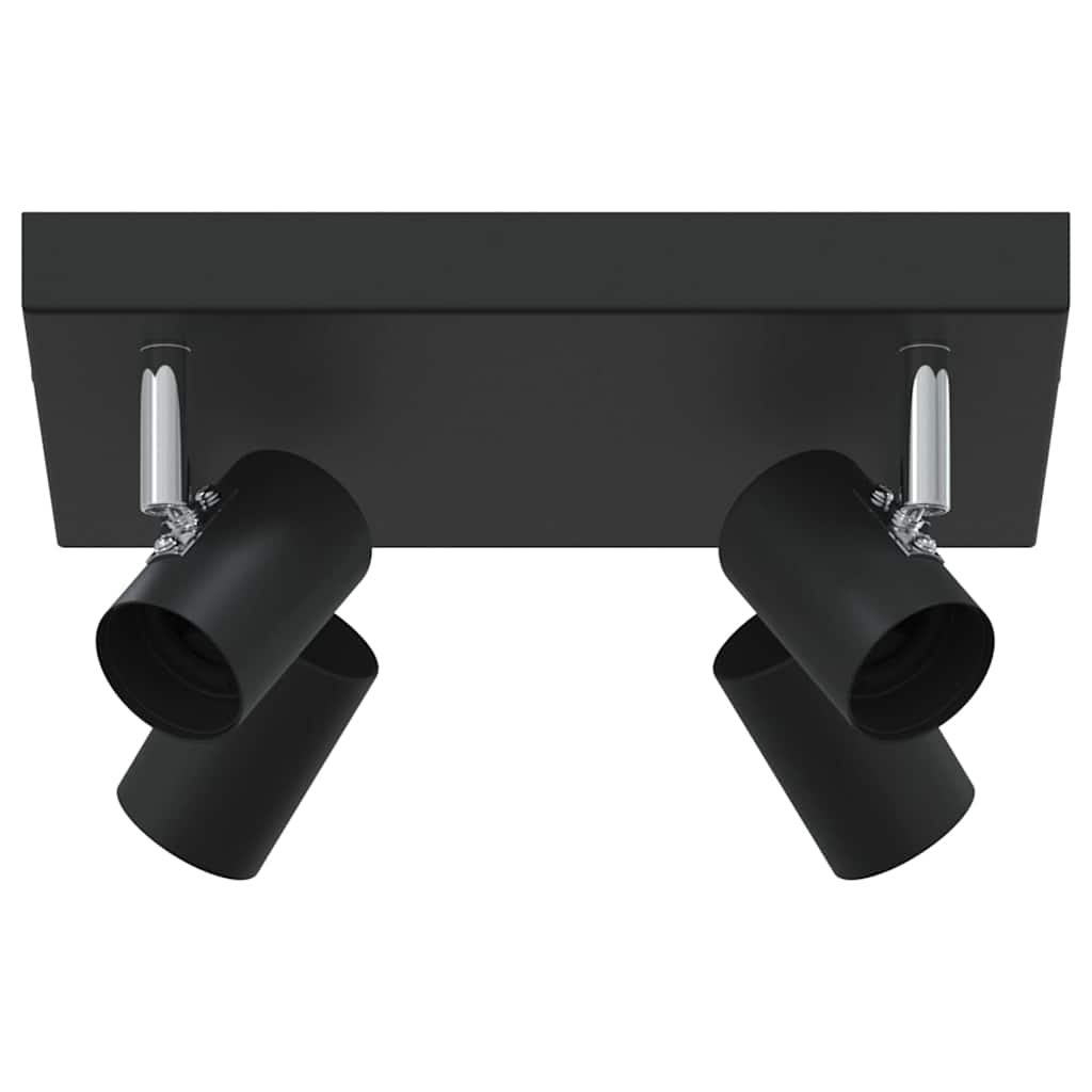 Ceiling Spotlight with Spotlights Black 26 x 26 x 11.5 cm Metal