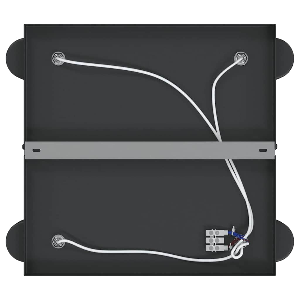 Ceiling Spotlight with Spotlights Black 26 x 26 x 11.5 cm Metal