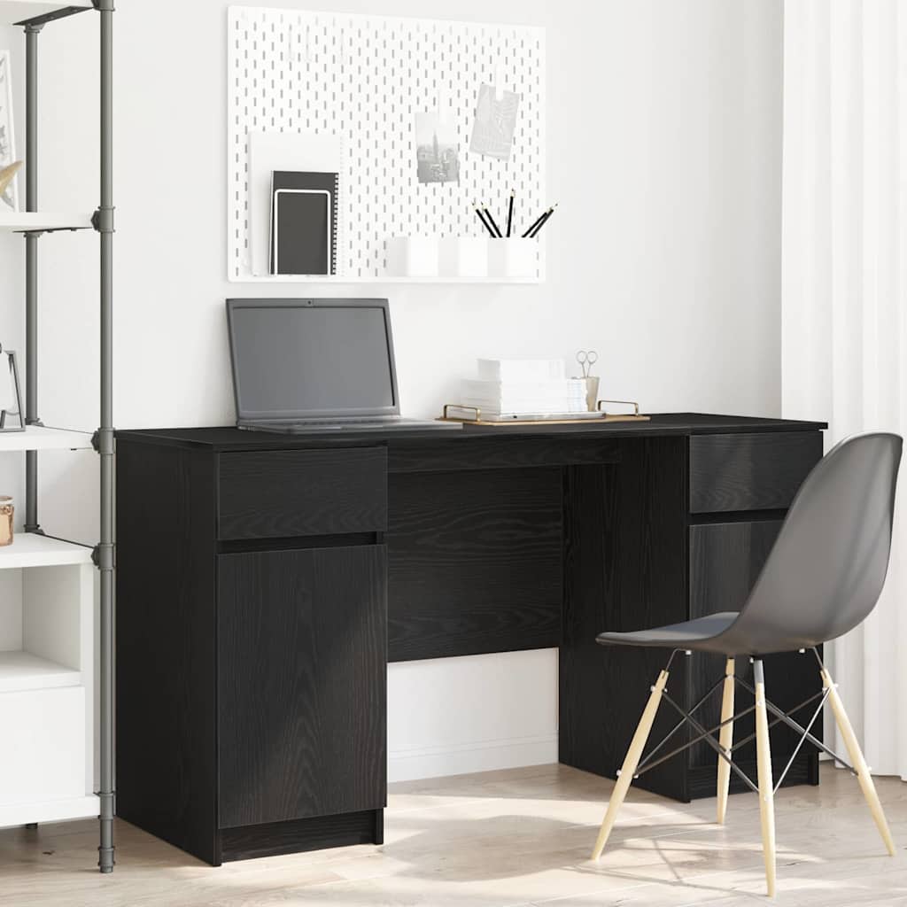 Desk Black oak Engineered wood 140 x 49 x 76 cm
