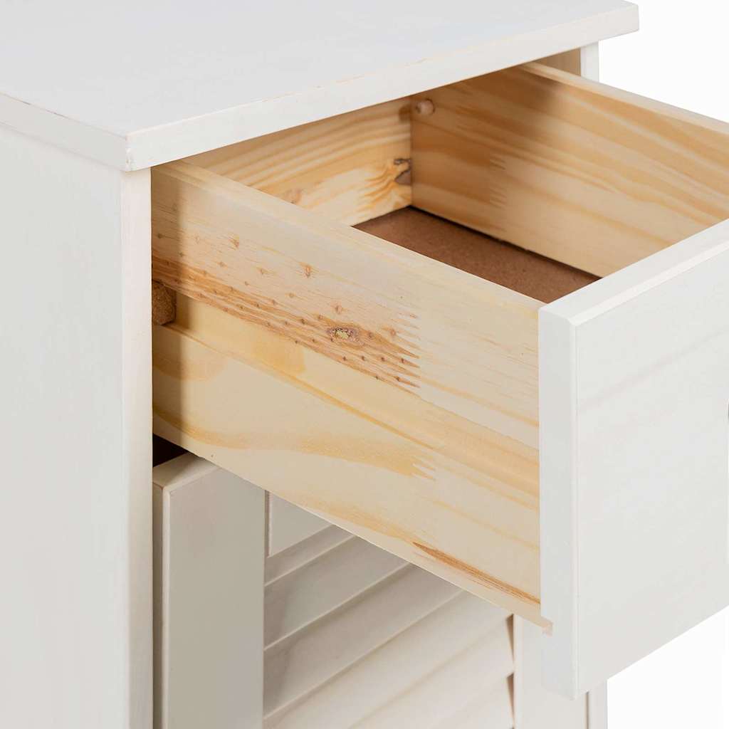 Bathroom Furniture Set 3 pcs Antique White Solid Pine Wood