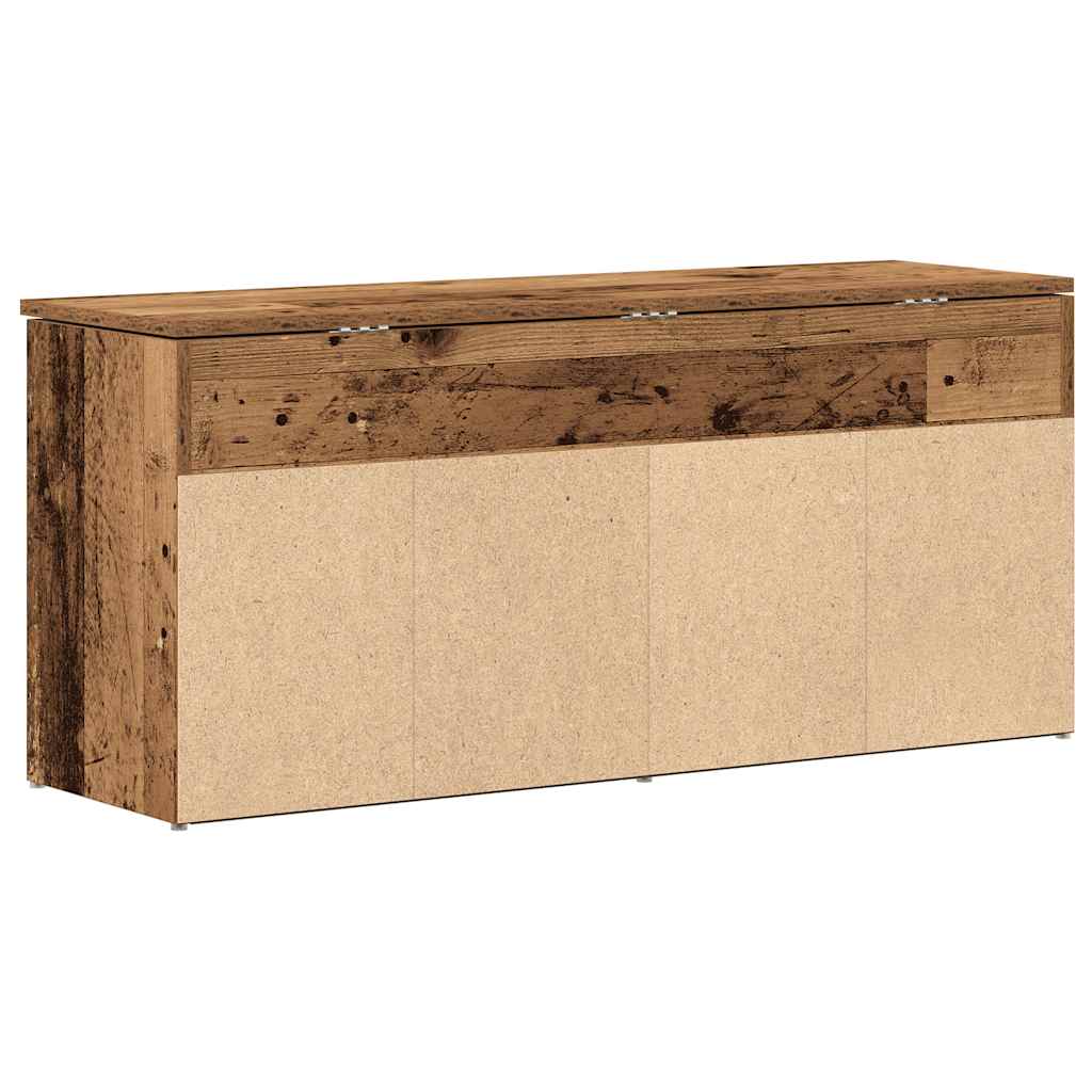 Shoe Bench Old Wood 102x30.5x45 cm Engineered Wood