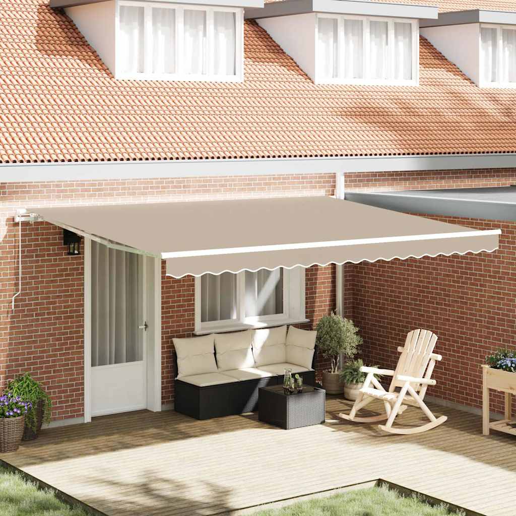 Awning Replacement Fabric Beige 430 x 345 cm Polyester