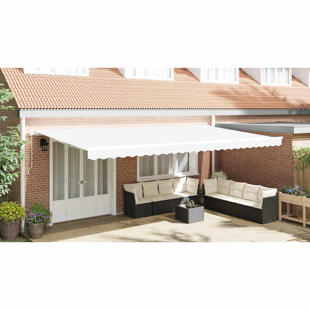 Awning Replacement Fabric White 580 x 295 cm Polyester