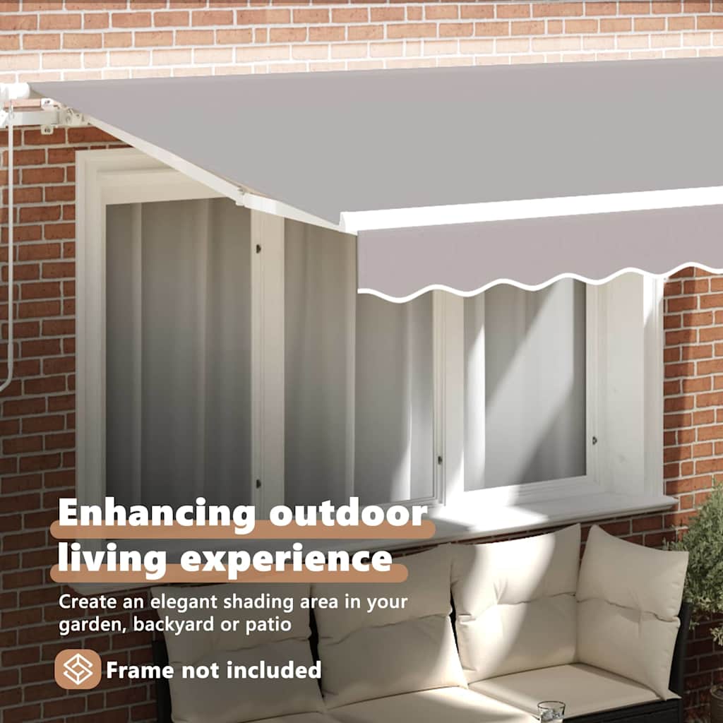 Awning Replacement Fabric Light Grey 280 x 245 cm Polyester