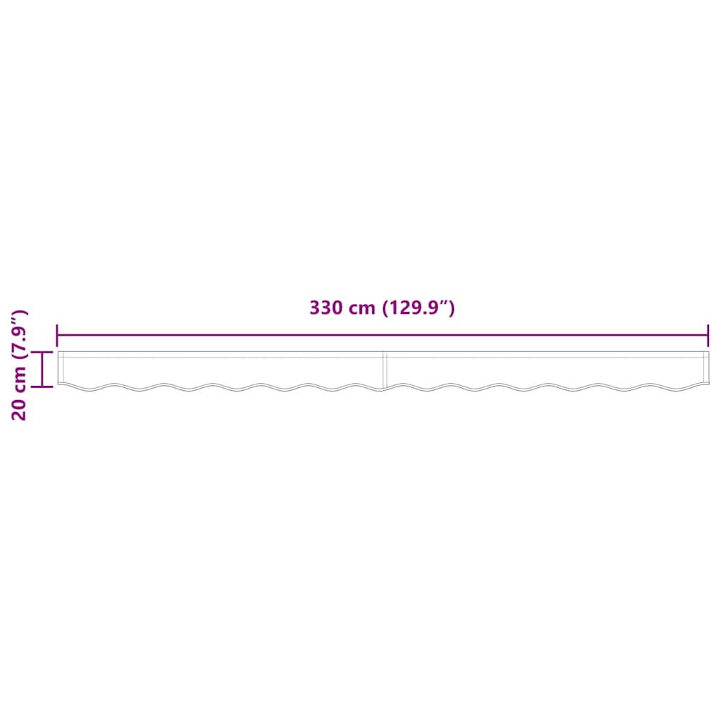 Awning Valance Replacement Beige 330 x 20 cm Polyester