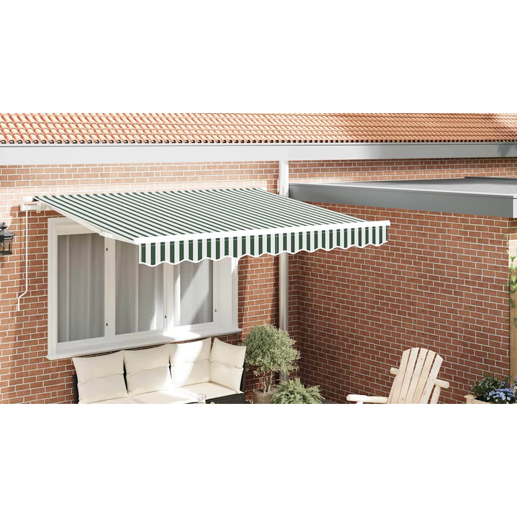 Awning Valance Replacement Green and White 330 x 20 cm