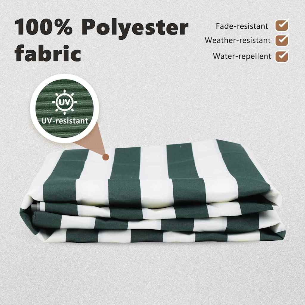 Awning Valance Replacement Green and White 330 x 20 cm