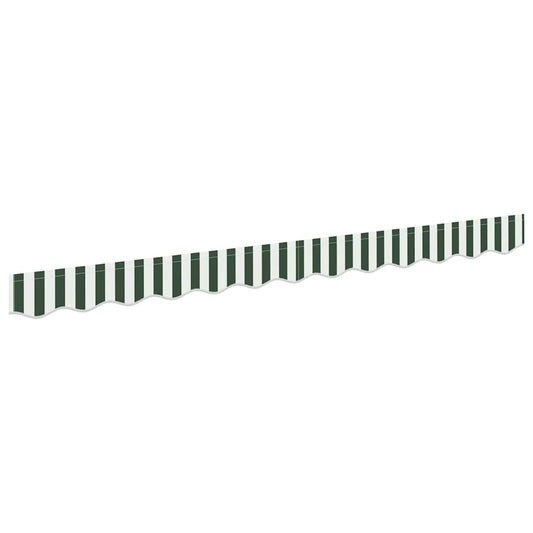 Awning Valance Replacement Green and White 330 x 20 cm