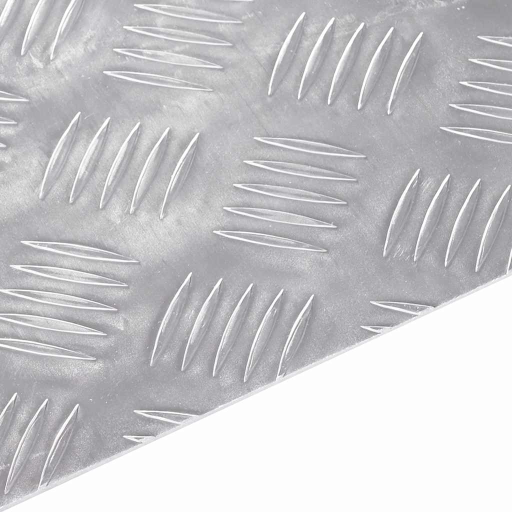 Stair Tread 2 pcs 50 x 20 cm Silver Aluminium Rectangular