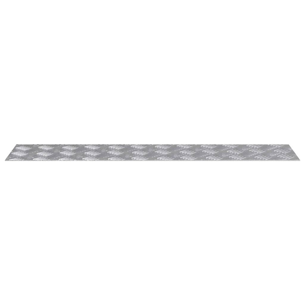 Stair Tread 4 pcs 90 x 20 cm Silver Aluminium Rectangular