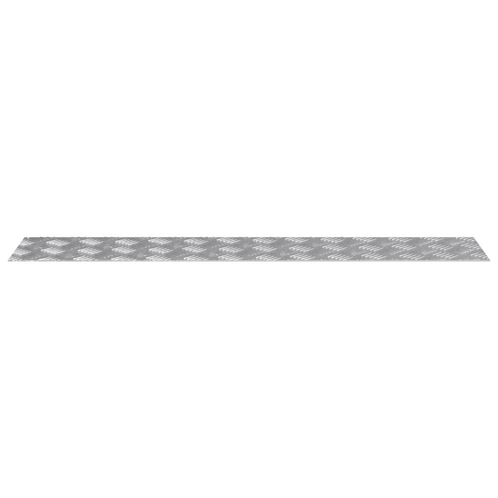 Stair Tread 4 pcs 100 x 20 cm Silver Aluminium Rectangular