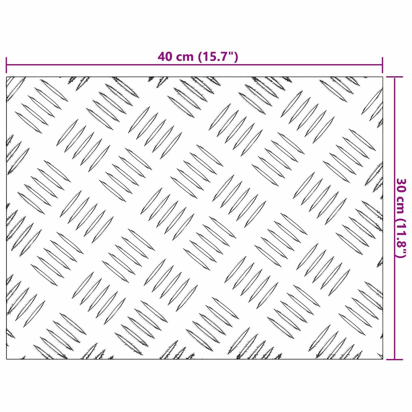 Stair Tread 4 pcs 40 x 30 cm Silver Aluminium Rectangular