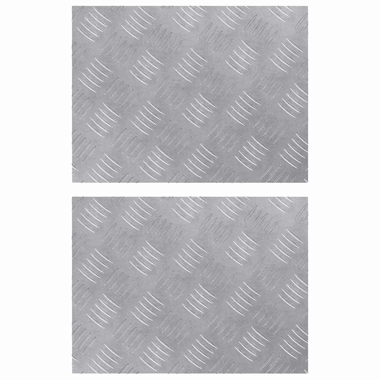 Stair Tread 2 pcs 40 x 30 cm Silver Aluminium Rectangular