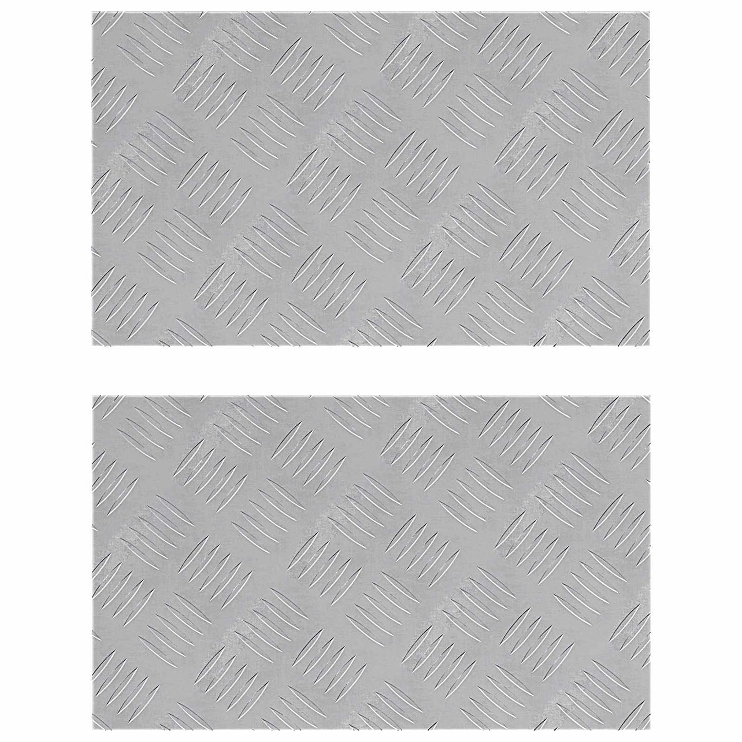 Stair Tread 2 pcs 50 x 30 cm Silver Aluminium Rectangular