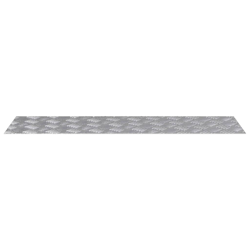 Stair Tread 4 pcs 100 x 30 cm Silver Aluminium Rectangular