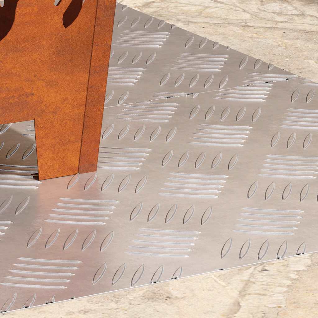 Stair Tread 2 pcs 90 x 40 cm Silver Aluminium Rectangular