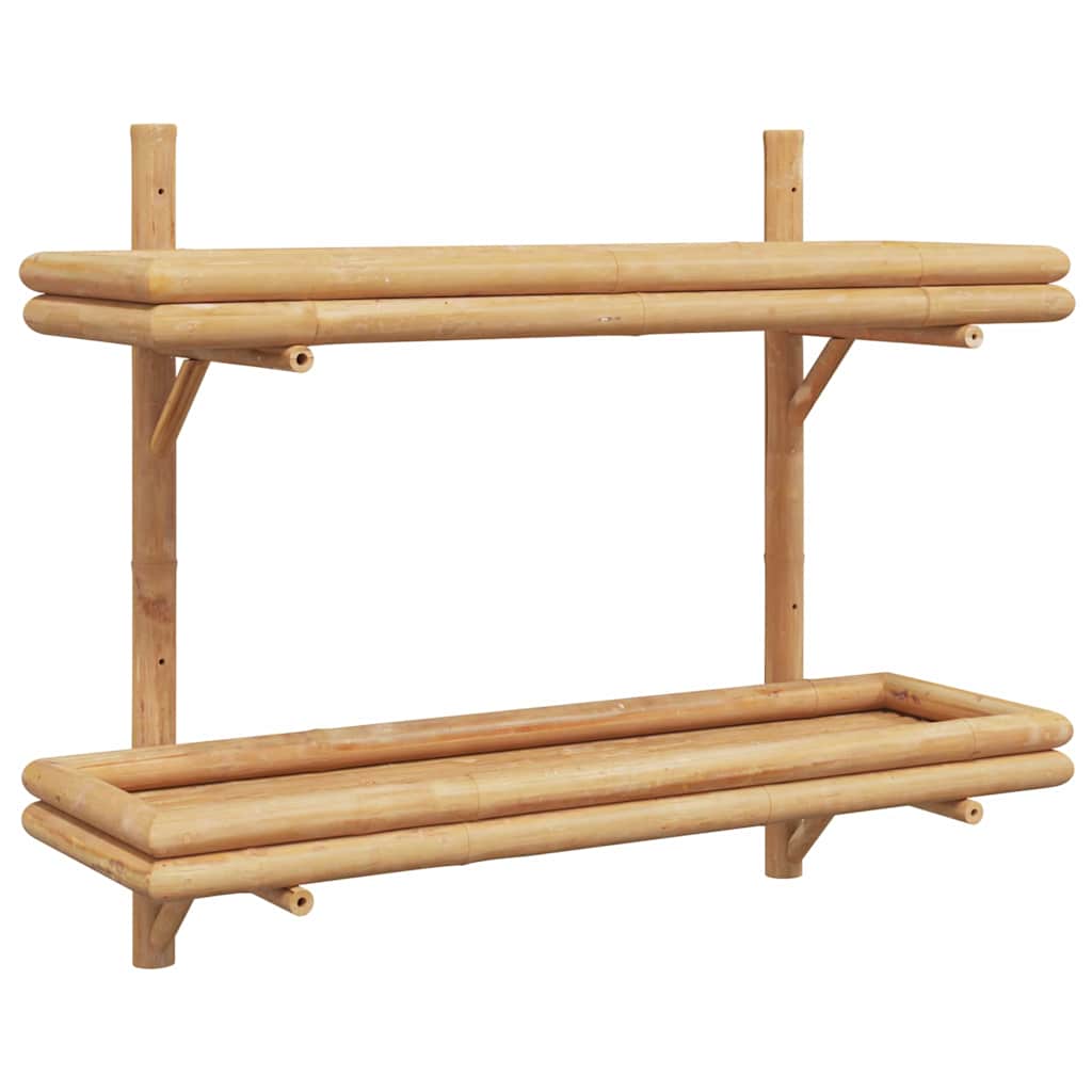 Wall Shelf Wall-Mounted Brown 75 x 26 x 60 cm Bamboo