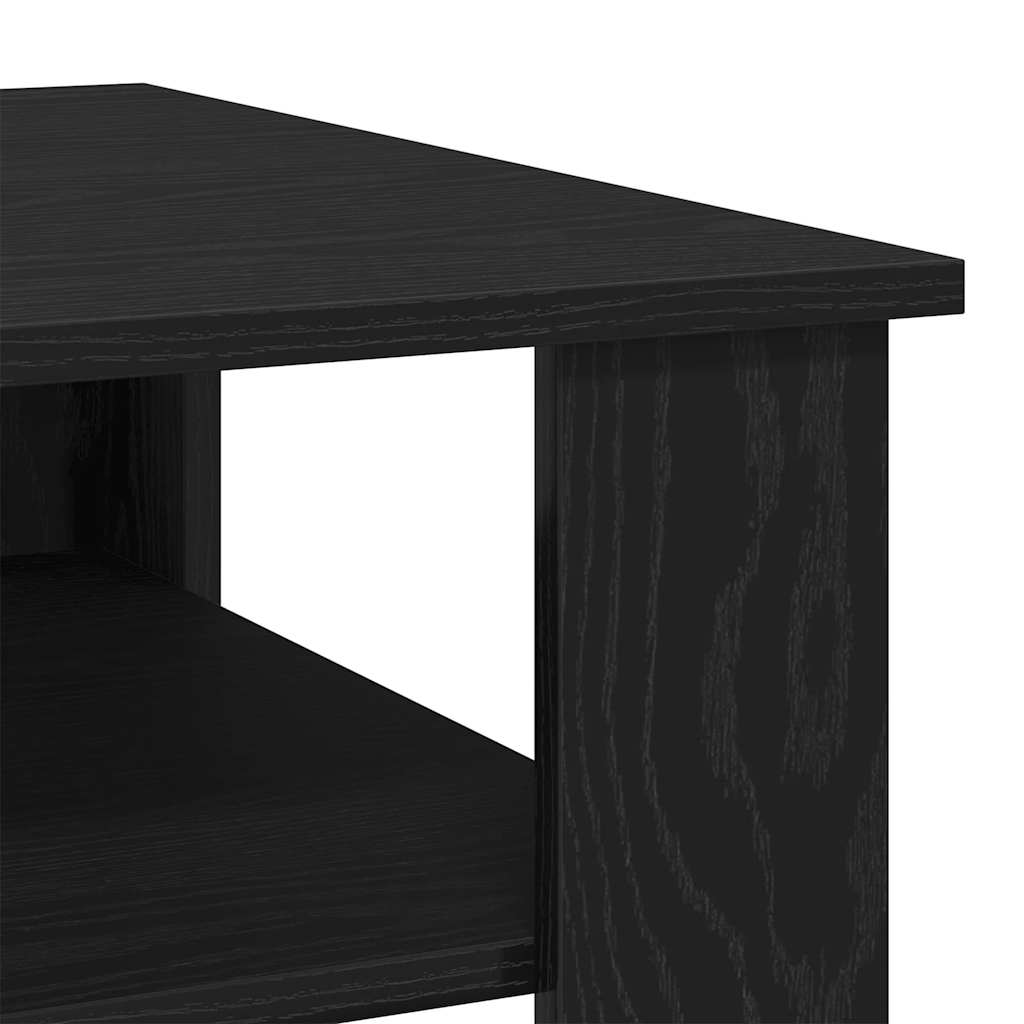 Coffee Table Black Oak 60 x 60 x 42 cm Engineered Wood