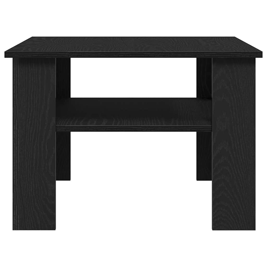 Coffee Table Black Oak 60 x 60 x 42 cm Engineered Wood