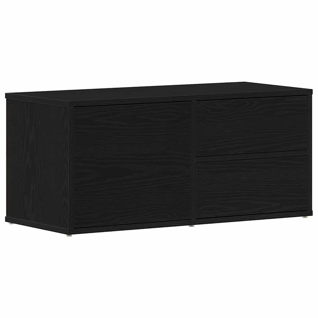 TV Cabinet 80 x 34 x 36 cm Black Oak Engineered Wood