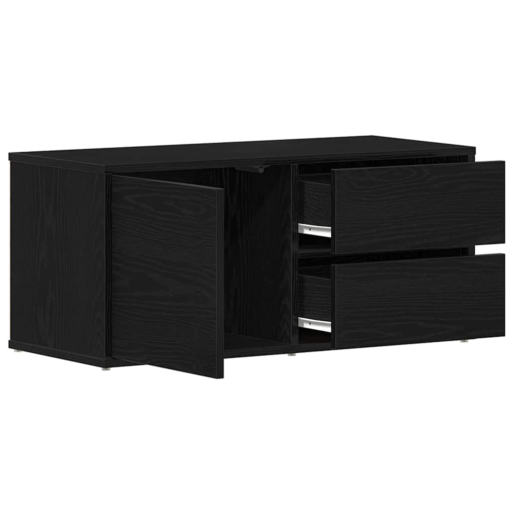 TV Cabinet 80 x 34 x 36 cm Black Oak Engineered Wood