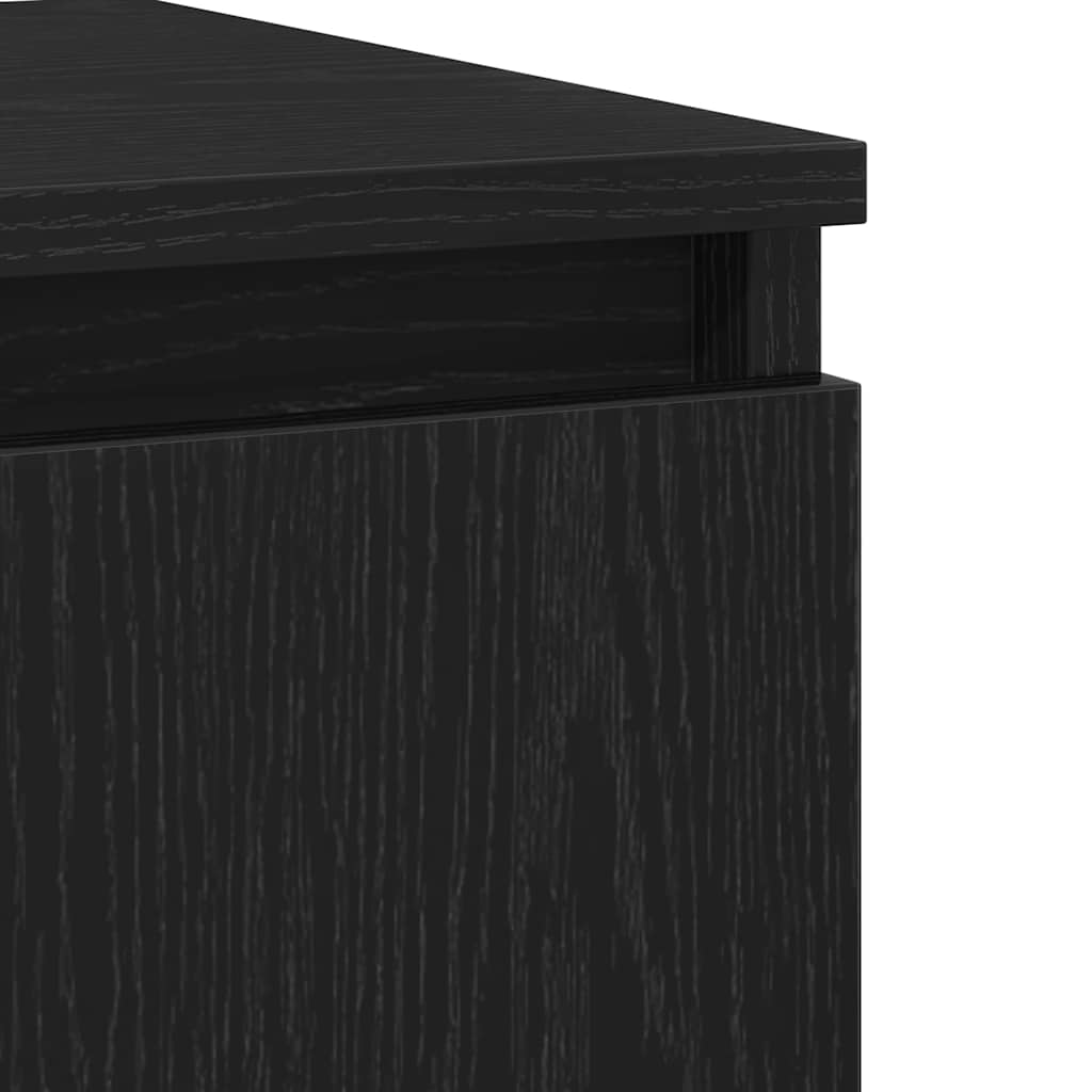 Sideboard Black Oak 60 x 35 x 70 cm Engineered Wood