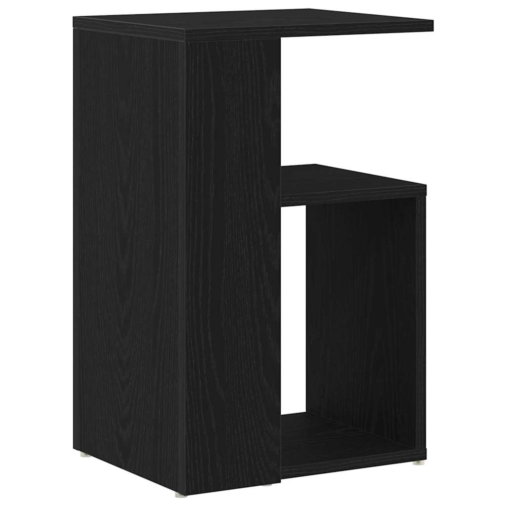Side Table Black Oak 36 x 30 x 56 cm Engineered Wood