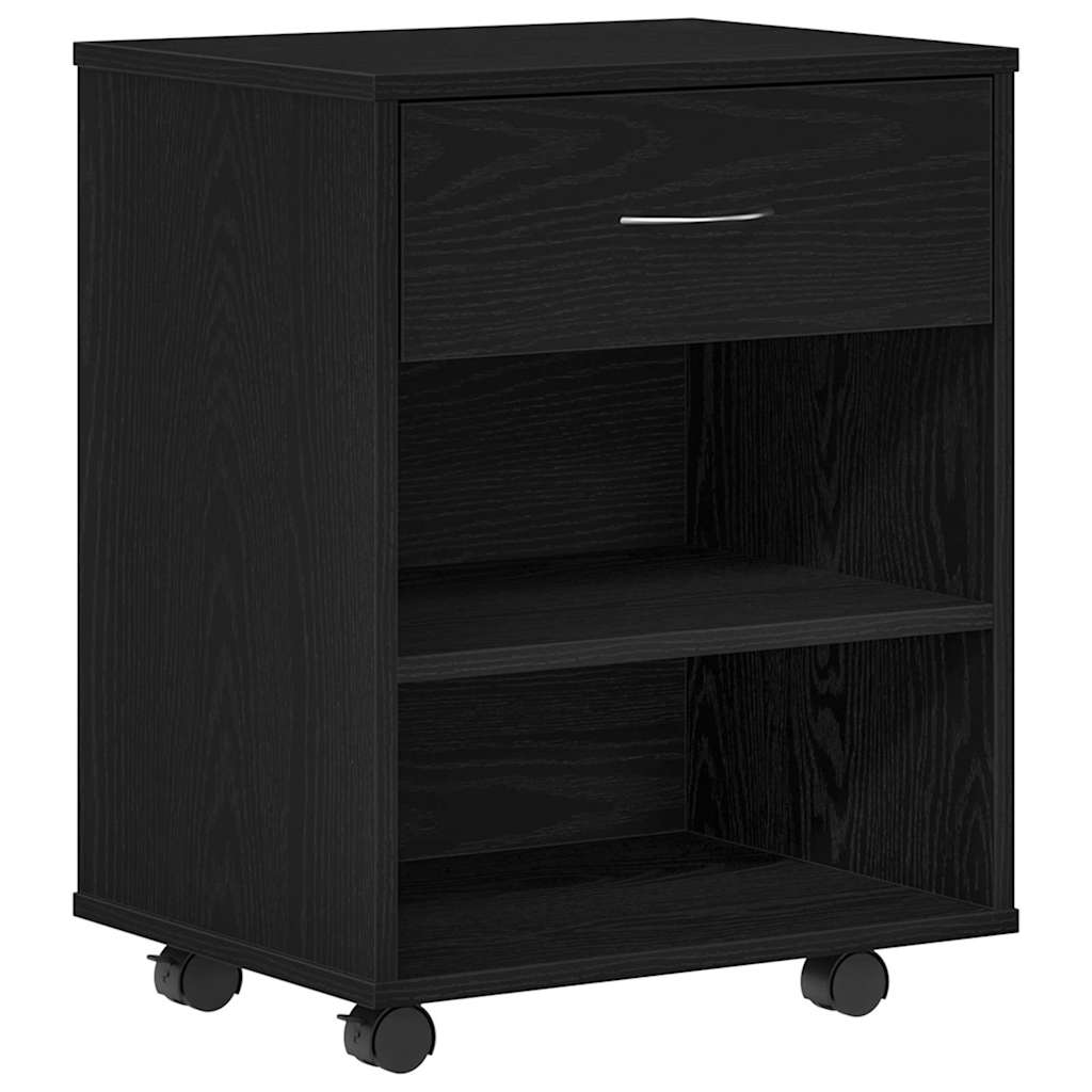 Storage Cabinet 46 x 36 x 59 cm Engineered Wood Black Oak