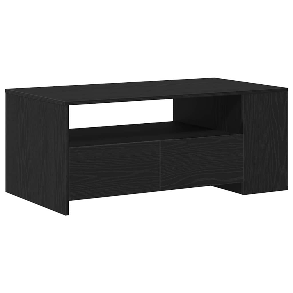 Coffee Table Black Oak 102 x 55 x 43.5 cm Engineered Wood