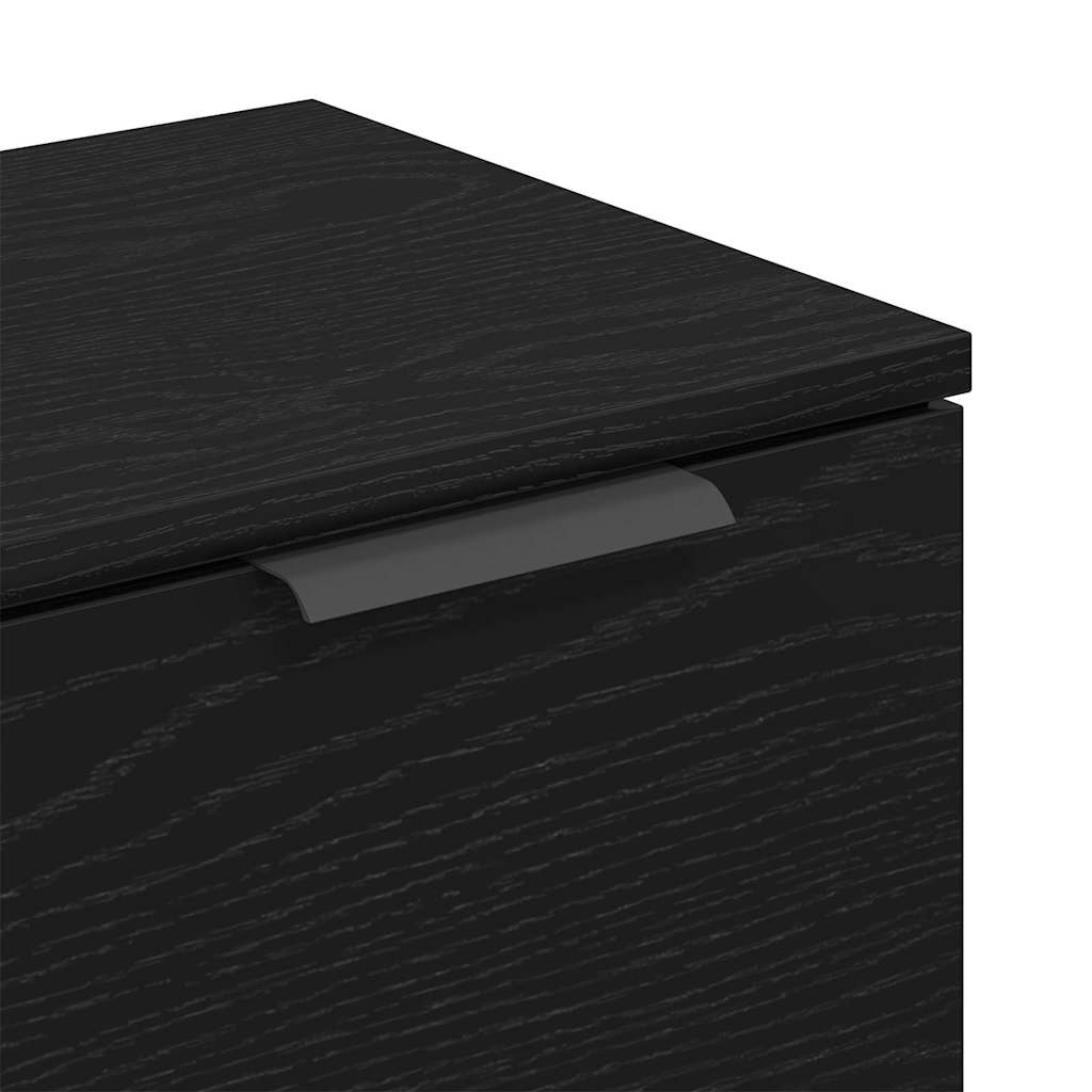 Sideboard Black Oak 60 x 30 x 70 cm Engineered Wood