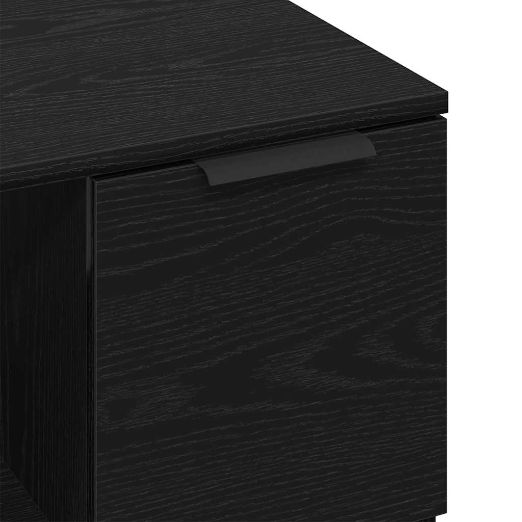 Coffee Table Black Oak 50 x 50 x 36 cm Engineered Wood