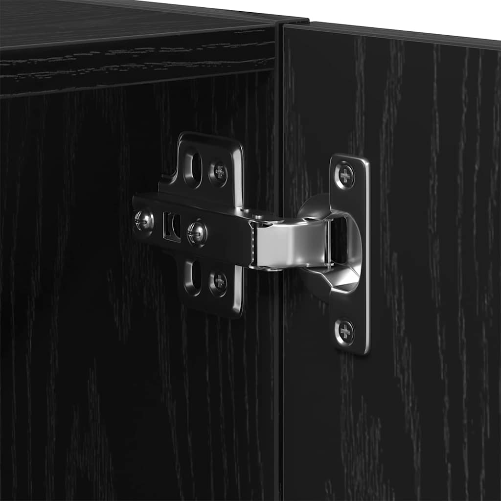 Wall Cabinet 60 x 30 x 70 cm Engineered Wood Black Oak