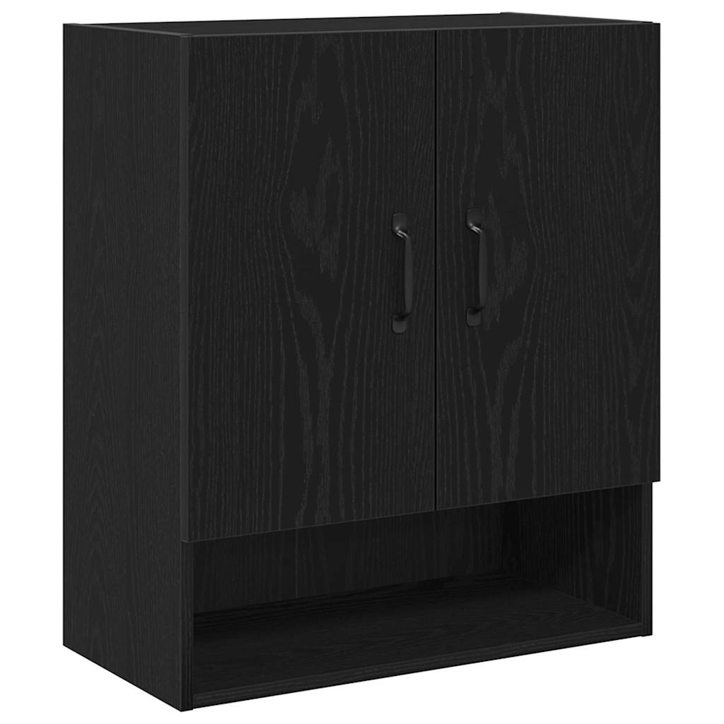 Wall Cabinet 60 x 30 x 70 cm Engineered Wood Black Oak