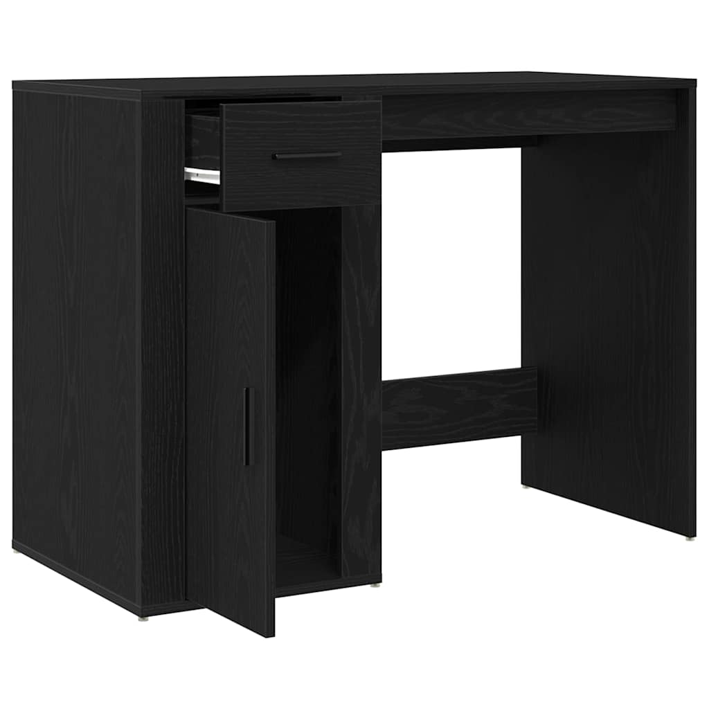 Desk Black Oak 100 x 49 x 74 cm Engineered Wood