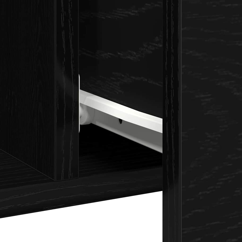 Sideboard Black Oak 100 x 36 x 60 cm Engineered Wood